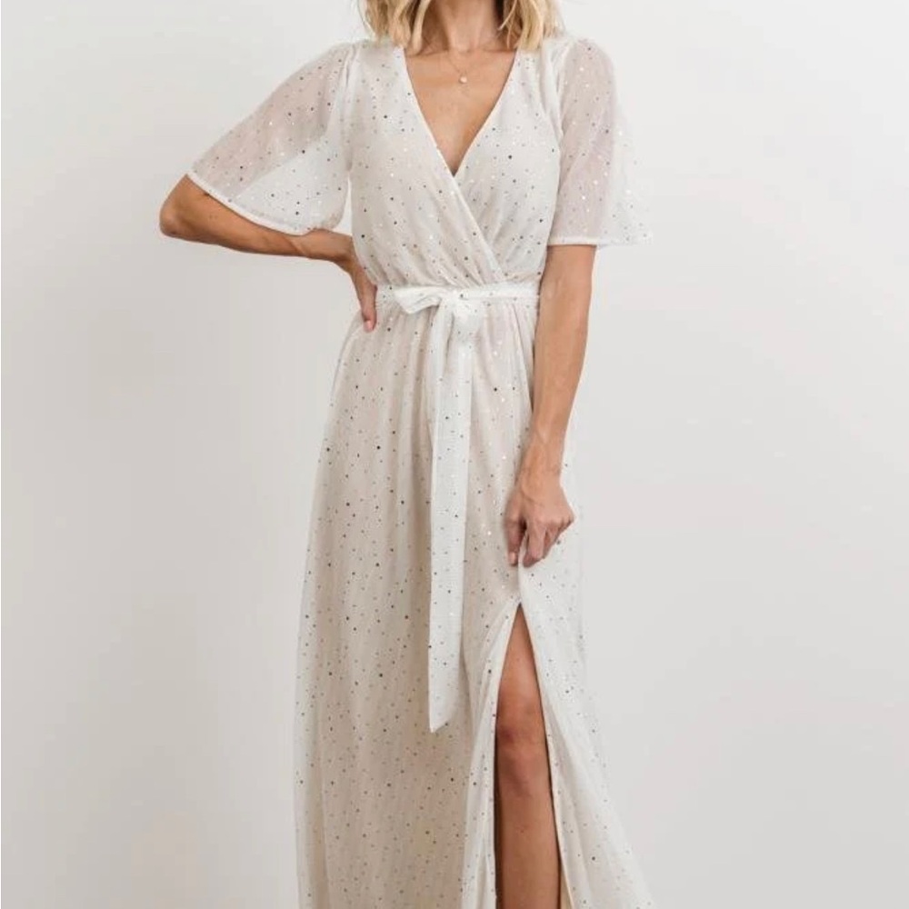 Baltic Born White Grace Sparkle Gown
